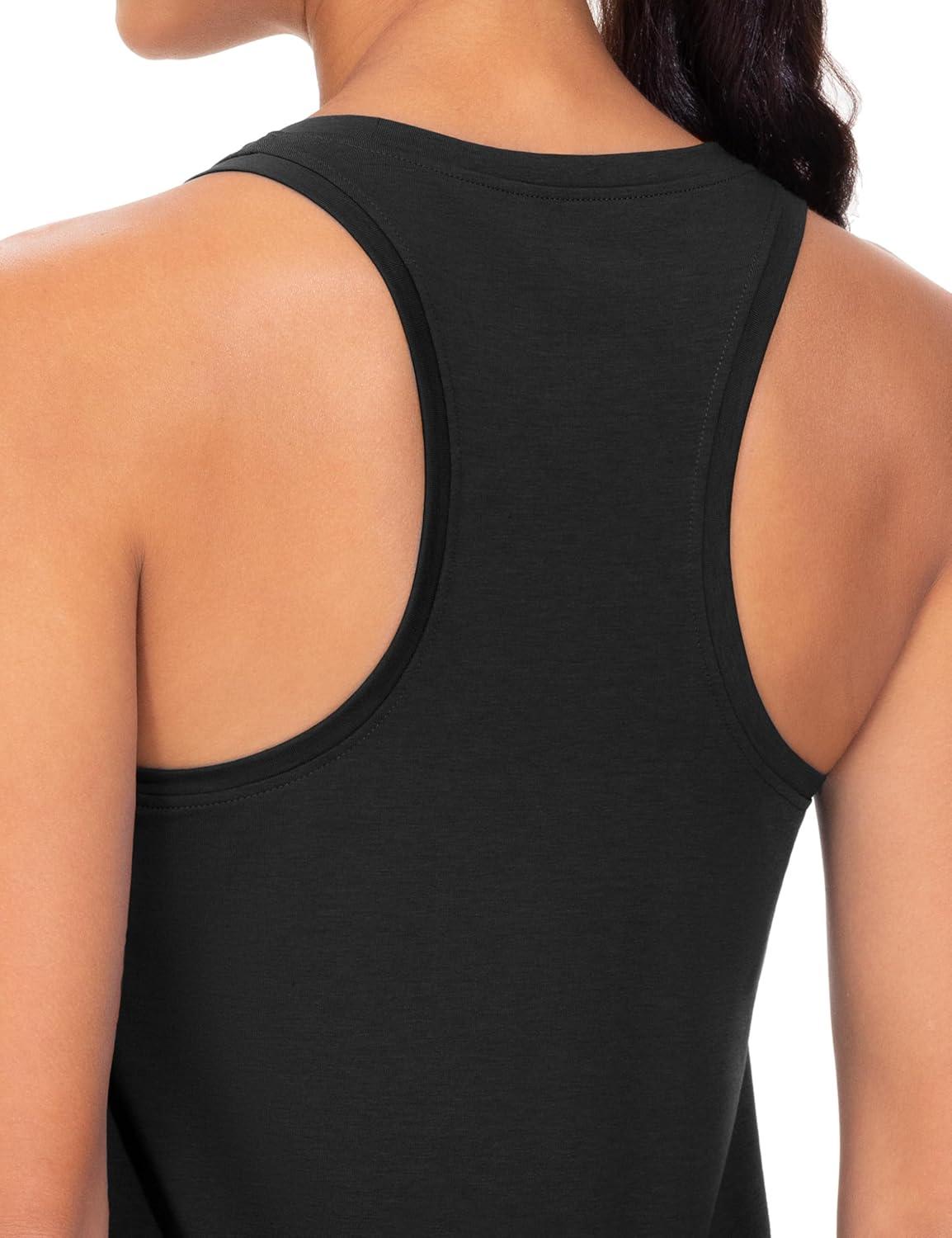 imageTHE GYM PEOPLE Womens Racerback Workout Tanks Tops Sleeveless Running Athletic Yoga ShirtsBlack