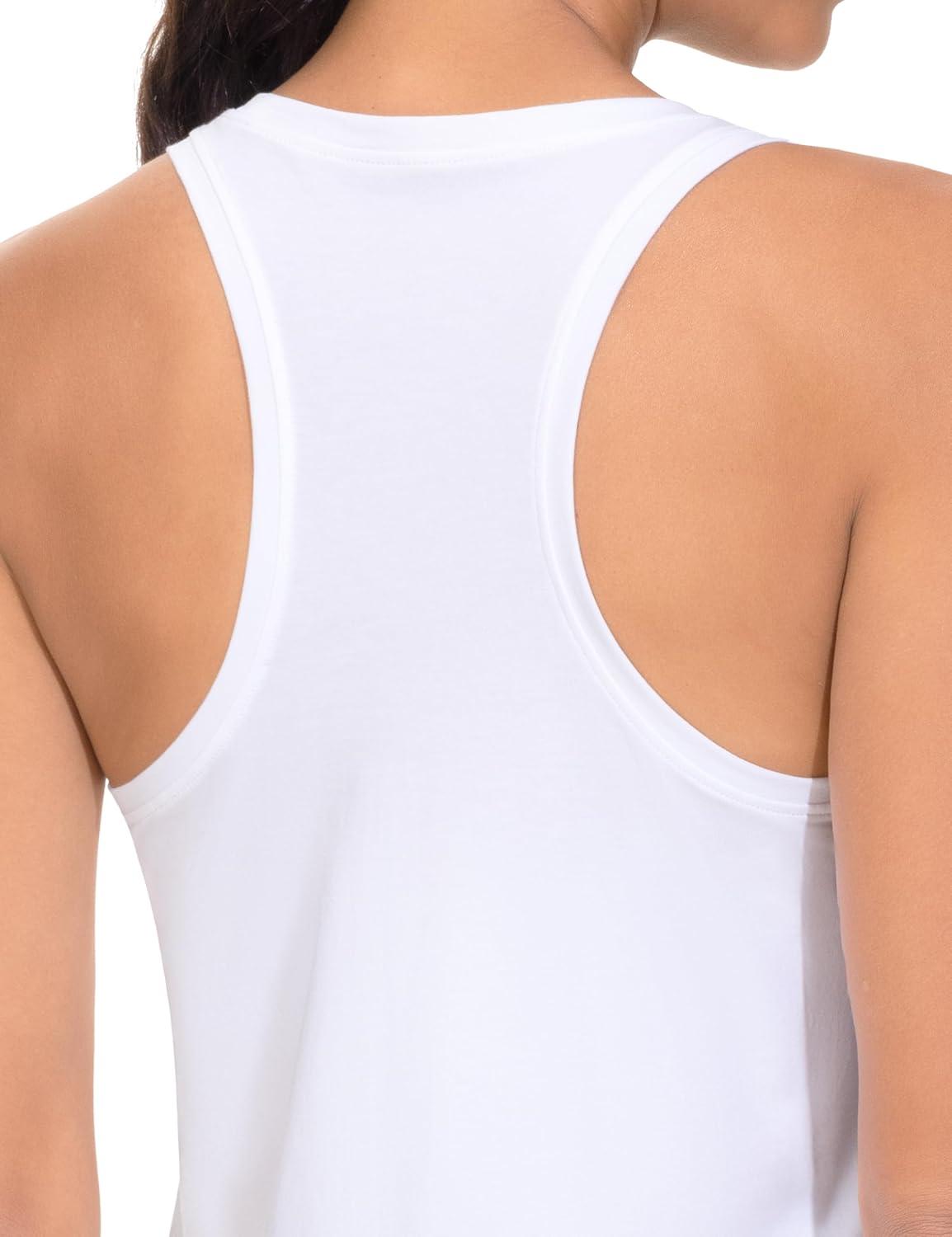 imageTHE GYM PEOPLE Womens Racerback Workout Tanks Tops Sleeveless Running Athletic Yoga ShirtsWhite