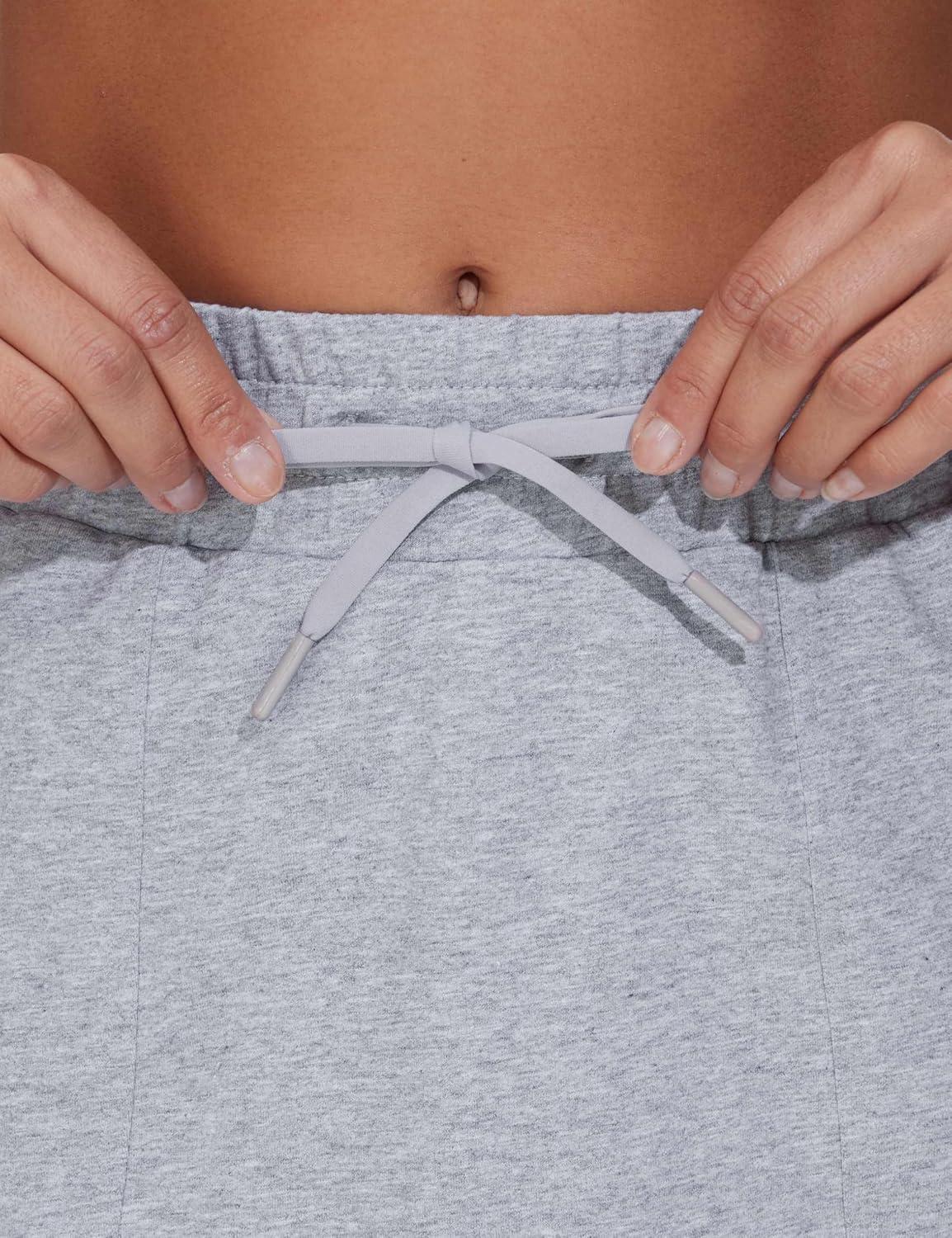 imageTHE GYM PEOPLE Womens Sweat Skirts Drawstring Cotton Casual Work Lounge Jersey Skirt with Square PocketsGrey
