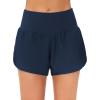 imageTHE GYM PEOPLE 2 Pack Womens High Waisted Running Shorts with Zipper Pockets Liner Quick Dry Athletic Workout ShortsBlackBlue