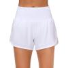 imageTHE GYM PEOPLE 2 Pack Womens High Waisted Running Shorts with Zipper Pockets Liner Quick Dry Athletic Workout ShortsBlackWhite