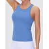 imageTHE GYM PEOPLE Racerback Workout Tank Tops for Women Slim Fit Sleeveless Basic Athletic Running Yoga ShirtsSea Blue