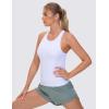 imageTHE GYM PEOPLE Racerback Workout Tank Tops for Women Slim Fit Sleeveless Basic Athletic Running Yoga ShirtsWhite