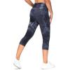 imageTHE GYM PEOPLE Tummy Control Workout Capris Leggings with Pockets High Waist Athletic Yoga Pants for Women Running HikingBlackDark GreyWhite