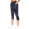 imageTHE GYM PEOPLE Tummy Control Workout Capris Leggings with Pockets High Waist Athletic Yoga Pants for Women Running HikingBlackDark GreyWhite