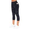 imageTHE GYM PEOPLE Tummy Control Workout Capris Leggings with Pockets High Waist Athletic Yoga Pants for Women Running HikingBlueDark GreyBlack