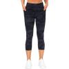 imageTHE GYM PEOPLE Tummy Control Workout Capris Leggings with Pockets High Waist Athletic Yoga Pants for Women Running HikingBlueDark GreyBlack