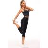 imageTHE GYM PEOPLE Tummy Control Workout Capris Leggings with Pockets High Waist Athletic Yoga Pants for Women Running HikingSilverBlack