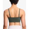 imageTHE GYM PEOPLE Womens Adjustable Spaghetti Strap Sports Bras Wirefree Workout Tops with Removable PaddedBean Brown