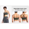 imageTHE GYM PEOPLE Womens Adjustable Spaghetti Strap Sports Bras Wirefree Workout Tops with Removable PaddedBean Brown