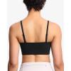 imageTHE GYM PEOPLE Womens Adjustable Spaghetti Strap Sports Bras Wirefree Workout Tops with Removable PaddedBlack