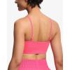 imageTHE GYM PEOPLE Womens Adjustable Spaghetti Strap Sports Bras Wirefree Workout Tops with Removable PaddedBright Pink