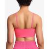 imageTHE GYM PEOPLE Womens Adjustable Spaghetti Strap Sports Bras Wirefree Workout Tops with Removable PaddedBright Pink
