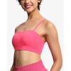 imageTHE GYM PEOPLE Womens Adjustable Spaghetti Strap Sports Bras Wirefree Workout Tops with Removable PaddedBright Pink