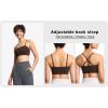 imageTHE GYM PEOPLE Womens Adjustable Spaghetti Strap Sports Bras Wirefree Workout Tops with Removable PaddedBrown