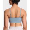 imageTHE GYM PEOPLE Womens Adjustable Spaghetti Strap Sports Bras Wirefree Workout Tops with Removable PaddedDenim Blue