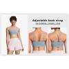 imageTHE GYM PEOPLE Womens Adjustable Spaghetti Strap Sports Bras Wirefree Workout Tops with Removable PaddedDenim Blue