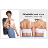 imageTHE GYM PEOPLE Womens Adjustable Spaghetti Strap Sports Bras Wirefree Workout Tops with Removable PaddedWhite