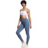 imageTHE GYM PEOPLE Womens Adjustable Spaghetti Strap Sports Bras Wirefree Workout Tops with Removable PaddedWhite
