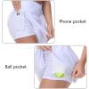 imageTHE GYM PEOPLE Womens Cross Waist Tennis Skirts with Cutting Hem Golf Skorts with Inner Mesh Pockets ShortsWhite