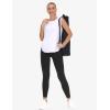 imageTHE GYM PEOPLE Womens Cross Waist Workout Leggings Tummy Control High Waisted Athletic Yoga Pants with PocketsBlack