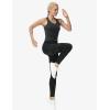 imageTHE GYM PEOPLE Womens Cross Waist Workout Leggings Tummy Control High Waisted Athletic Yoga Pants with PocketsBlack Camo