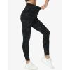 imageTHE GYM PEOPLE Womens Cross Waist Workout Leggings Tummy Control High Waisted Athletic Yoga Pants with PocketsBlack Camo