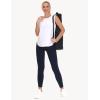 imageTHE GYM PEOPLE Womens Cross Waist Workout Leggings Tummy Control High Waisted Athletic Yoga Pants with PocketsBlue