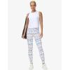 imageTHE GYM PEOPLE Womens Cross Waist Workout Leggings Tummy Control High Waisted Athletic Yoga Pants with PocketsXmas Print White