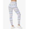 imageTHE GYM PEOPLE Womens Cross Waist Workout Leggings Tummy Control High Waisted Athletic Yoga Pants with PocketsXmas Print White
