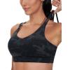 imageTHE GYM PEOPLE Womens Double Spaghetti Strap Sports Bras Supportive Strappy Workout Bra with PaddedBlackgrey Camo
