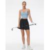 imageTHE GYM PEOPLE Womens Flowy Tennis Skorts High Waisted Pleated Athletic Golf Skirts Builtin Shorts with PocketsBlack