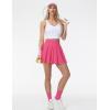 imageTHE GYM PEOPLE Womens Flowy Tennis Skorts High Waisted Pleated Athletic Golf Skirts Builtin Shorts with PocketsBright Pink