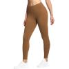 imageTHE GYM PEOPLE Womens High Waist Workout Legging Soft Tummy Control Squat Proof Yoga Running PantsBrown