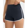 imageTHE GYM PEOPLE Womens High Waist Workout Shorts Breathable Dolphin Split Elastic Lounge Yoga ShortsCharcoal Grey