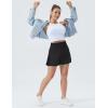 imageTHE GYM PEOPLE Womens High Waist Workout Shorts Side Pleated Athletic Running Shorts with Mesh Liner Zip PocketBlack