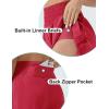 imageTHE GYM PEOPLE Womens High Waist Workout Shorts Side Pleated Athletic Running Shorts with Mesh Liner Zip PocketMagenta
