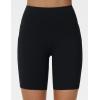 imageTHE GYM PEOPLE Womens High Waist Workout Shorts Stretchy Tummy Control Yoga Biker Running Shorts with PocketsBlack