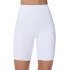imageTHE GYM PEOPLE Womens High Waist Workout Yoga Shorts Tummy Control Stretchy Biker Running Athletic ShortsWhite