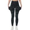 imageTHE GYM PEOPLE Womens High Waist Yoga Pants Soft Tummy Control Athletic Workout Leggings with Deep PocketsBlack Camo