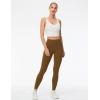 imageTHE GYM PEOPLE Womens High Waist Yoga Pants Soft Tummy Control Athletic Workout Leggings with Deep PocketsBrown