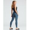 imageTHE GYM PEOPLE Womens High Waist Yoga Pants Soft Tummy Control Athletic Workout Leggings with Deep PocketsGrey Blue