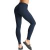 imageTHE GYM PEOPLE Womens High Waist Yoga Pants Soft Tummy Control Athletic Workout Leggings with Deep PocketsNavy Blue