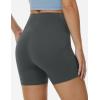 imageTHE GYM PEOPLE Womens High Waist Yoga Shorts 5quot Stretchy Tummy Control Biker Workout Running Short with Side PocketsDark Grey