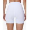 imageTHE GYM PEOPLE Womens High Waist Yoga Workout Shorts Tummy Control Fitness Athletic Running Compression ShortsWhite