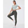 imageTHE GYM PEOPLE Womens High Waisted Jeggings Pants Stretchy Tummy Control Skinny Jean Leggings with PocketsBlack Grey
