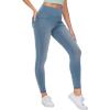 imageTHE GYM PEOPLE Womens High Waisted Jeggings Pants Stretchy Tummy Control Skinny Jean Leggings with PocketsDenim Light Blue