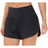 imageTHE GYM PEOPLE Womens High Waisted Running Shorts Quick Dry Athletic Workout Shorts with Mesh Liner Zipper PocketsBlack