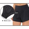 imageTHE GYM PEOPLE Womens High Waisted Running Shorts Quick Dry Athletic Workout Shorts with Mesh Liner Zipper PocketsBlack