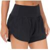 imageTHE GYM PEOPLE Womens High Waisted Running Shorts Quick Dry Athletic Workout Shorts with Mesh Liner Zipper PocketsBlack